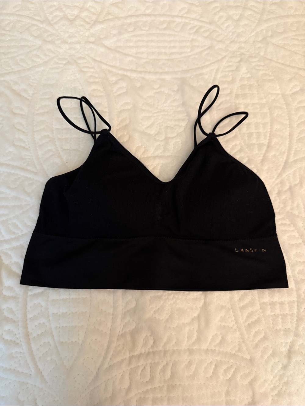Danskin Black Lightweight Seamless Sports Bralette